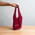 Load image into Gallery viewer, Knitted Wool Tote Bag Red Vis Tes Rêves