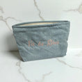 Load image into Gallery viewer, Corduroy Makeup Bag Vis Tes Rêves Blue