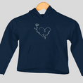 Load image into Gallery viewer, Child Hoodie Navy Amour Heart