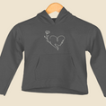 Load image into Gallery viewer, Child Hoodie Gray Amour Heart