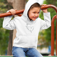 Load image into Gallery viewer, Child Hoodie White Amour Heart