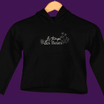 Load image into Gallery viewer, Child Hoodie Black Le Temps des Fleurs