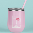 Load image into Gallery viewer, Thermo Pink Wine Mug Stamp Paris