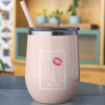 Load image into Gallery viewer, Thermo Pink Wine Mug Stamp Paris