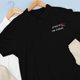 Load image into Gallery viewer, Polo Shirt Black Avoir le Coup de Foudre