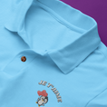 Load image into Gallery viewer, Polo Shirt Blue Je t'Aime Penguin