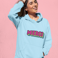 Load image into Gallery viewer, Hoodie Blue MERCI