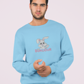 Load image into Gallery viewer, Sweater Blue Bonjour Rabbit
