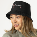 Load image into Gallery viewer, Hat Bob Black Je t'Aime Hearts