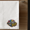 Load image into Gallery viewer, Towel White La Vie Est Belle Graffiti