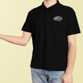 Load image into Gallery viewer, Polo Shirt Black La Vie Est Belle Blue
