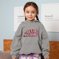 Load image into Gallery viewer, Child Hoodie Gray La Vie Est Belle Pink