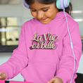 Load image into Gallery viewer, Child Hoodie Pink La Vie Est Belle Pink