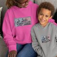 Load image into Gallery viewer, Child Hoodie Gray La Vie Est Belle Pink Blue Light