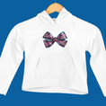 Load image into Gallery viewer, Child Hoodie White La vie Est Belle Ribbon Knot