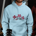 Load image into Gallery viewer, Hoodie Blue VTR Flowers