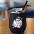 Load image into Gallery viewer, Thermo Wine Mug Black VTR Vis Tes Rêves Multicolor