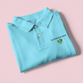 Load image into Gallery viewer, Polo Shirt La Chance te Sourit Muguet blue light