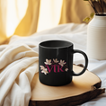 Load image into Gallery viewer, Mug Black VTR Red Flowers Sakura