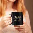 Load image into Gallery viewer, Mug Black Merci La Vie