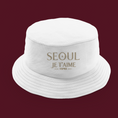 Load image into Gallery viewer, Hat Bob White Seoul Je t'Aime Gold
