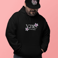 Load image into Gallery viewer, Hoodie Black VTR Flowers Cherry Blossoms