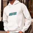 Load image into Gallery viewer, Hoodie White Amour Toujours Blue