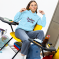 Load image into Gallery viewer, Hoodie Blue j'Adore La Vie Color