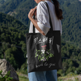 Load image into Gallery viewer, Canvas Tote Bag Black Embrasse Moi Sous le Gui French Korea