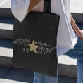Load image into Gallery viewer, Canvas Tote Bag Black Rallume Mon Etoile in French Korea