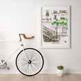 Load image into Gallery viewer, Official Watercolor Painting of Paris Street With Bicycle