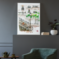 Load image into Gallery viewer, Official Watercolor Painting of Paris Street With BicycleBicycle