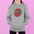 Load image into Gallery viewer, Child Hoodie Gray Merci Beaucoup