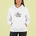 Load image into Gallery viewer, Hoodie White J'ai Rêvé de Toi Black White