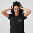 Load image into Gallery viewer, Tee Shirt Black VTR Flowers