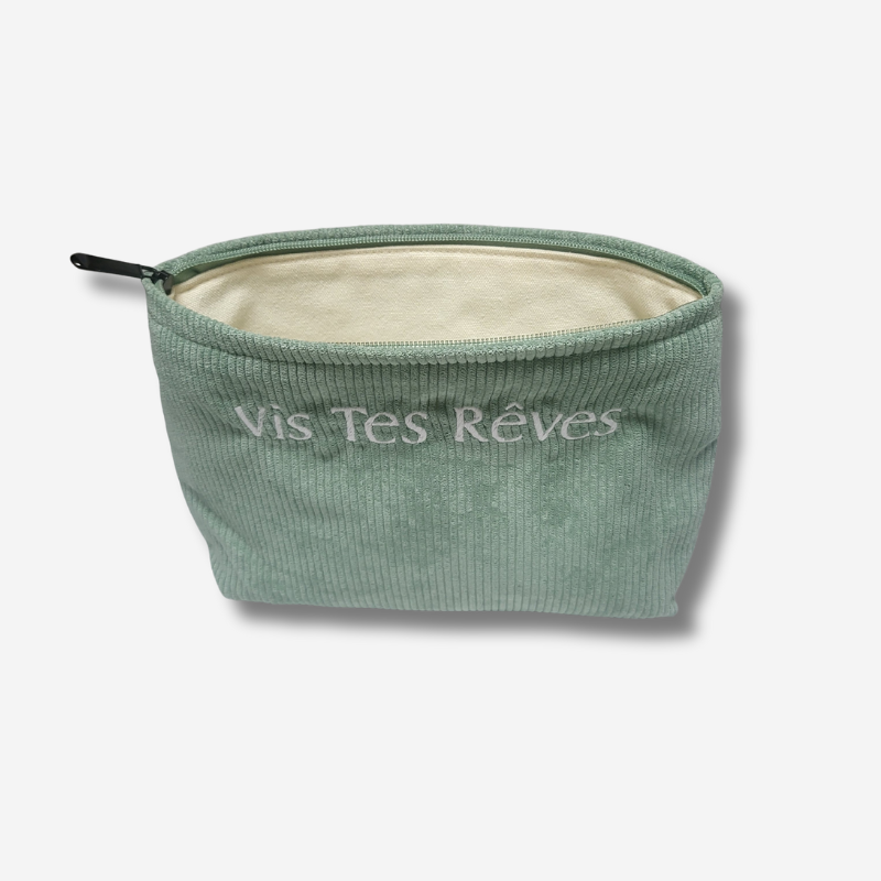 Corduroy Makeup Bag Vis Tes Rêves