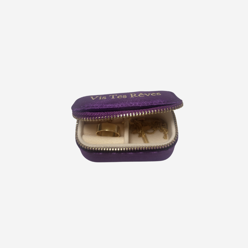 Jewelry Box Rectangle Velvet Purple Vis Tes Rêves