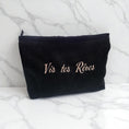 Load image into Gallery viewer, Corduroy Makeup Bag Vis Tes Rêves Black
