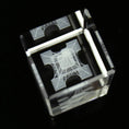Load image into Gallery viewer, 3D Eiffel Tower Crystal Cube With LED
