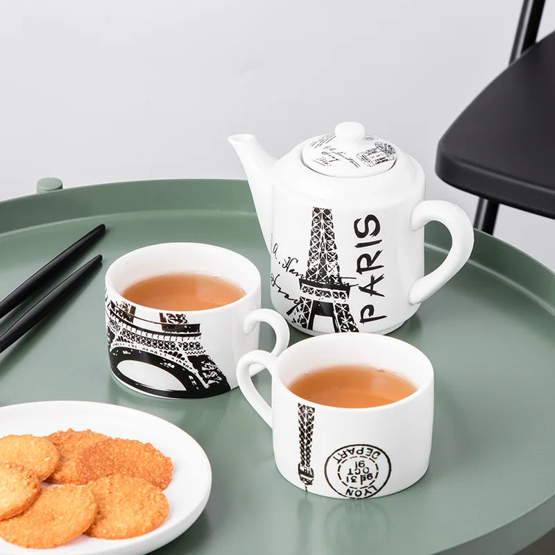Eiffel Tower Ceramic Tea Set