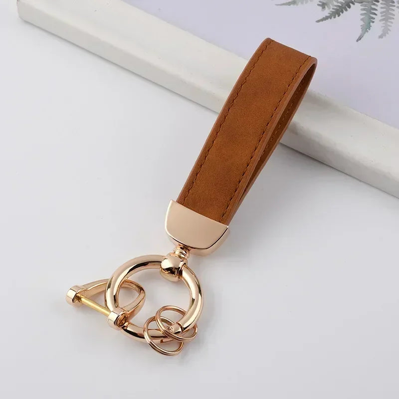 Customizable Leather Key Ring