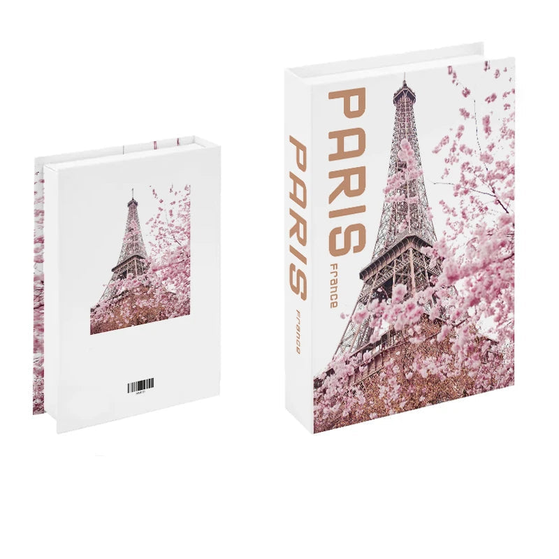 Book Storage Box Paris Pink