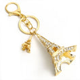 Load image into Gallery viewer, Eiffel Tower Key Ring With Rhinestone
