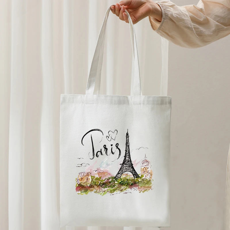Paris Tower Eiffel Canvas Bag