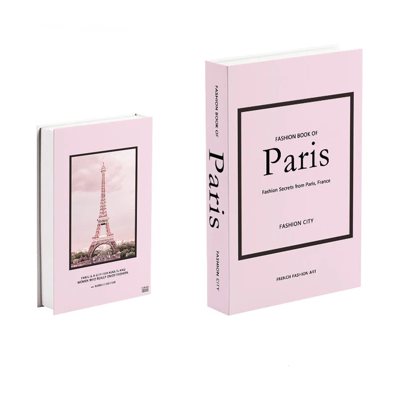 Book Storage Box Paris Pink