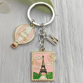 Load image into Gallery viewer, Eiffel Tower Stamp Key Ring
