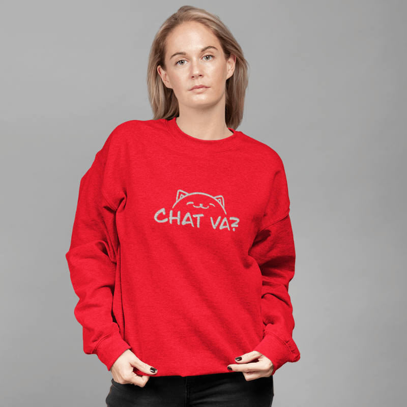 Sweater Red Chat Va