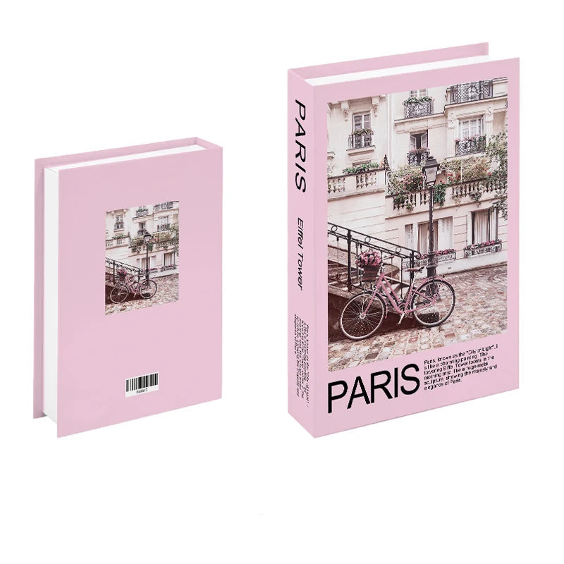 Book Storage Box Paris Pink