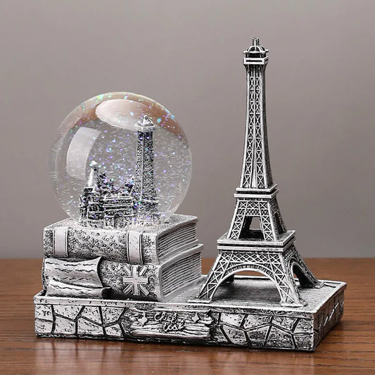 Eiffel Tower Light Crystal Ball Music Box