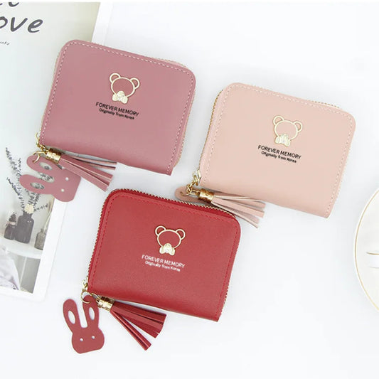 Customizable Mini Wallet With Teddy Bear